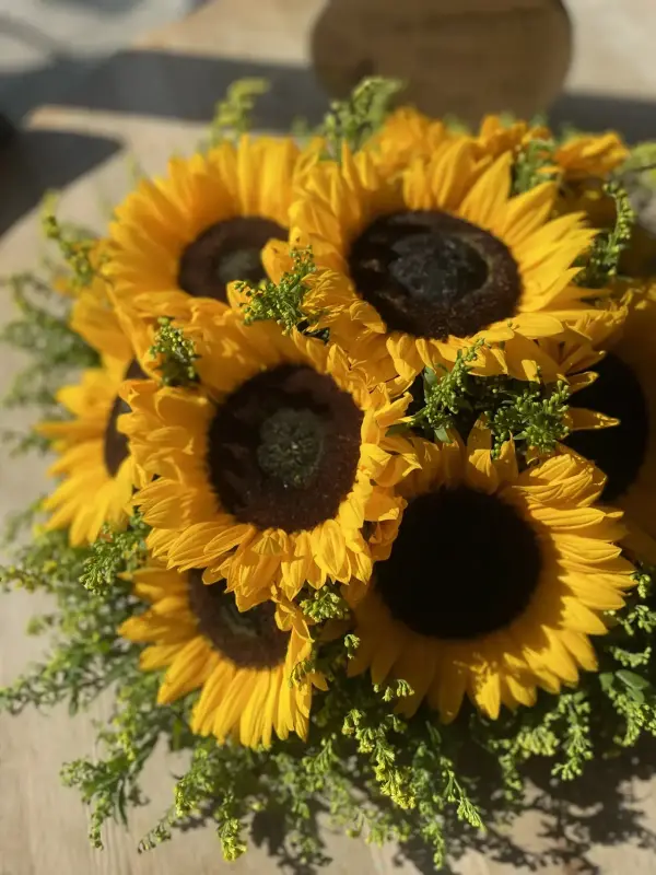 A bouquet of sunflowers