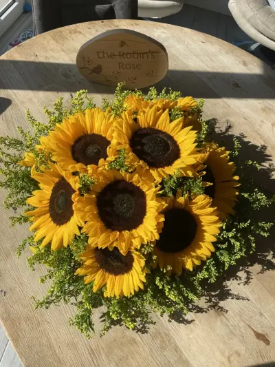 A sunflower bouquet